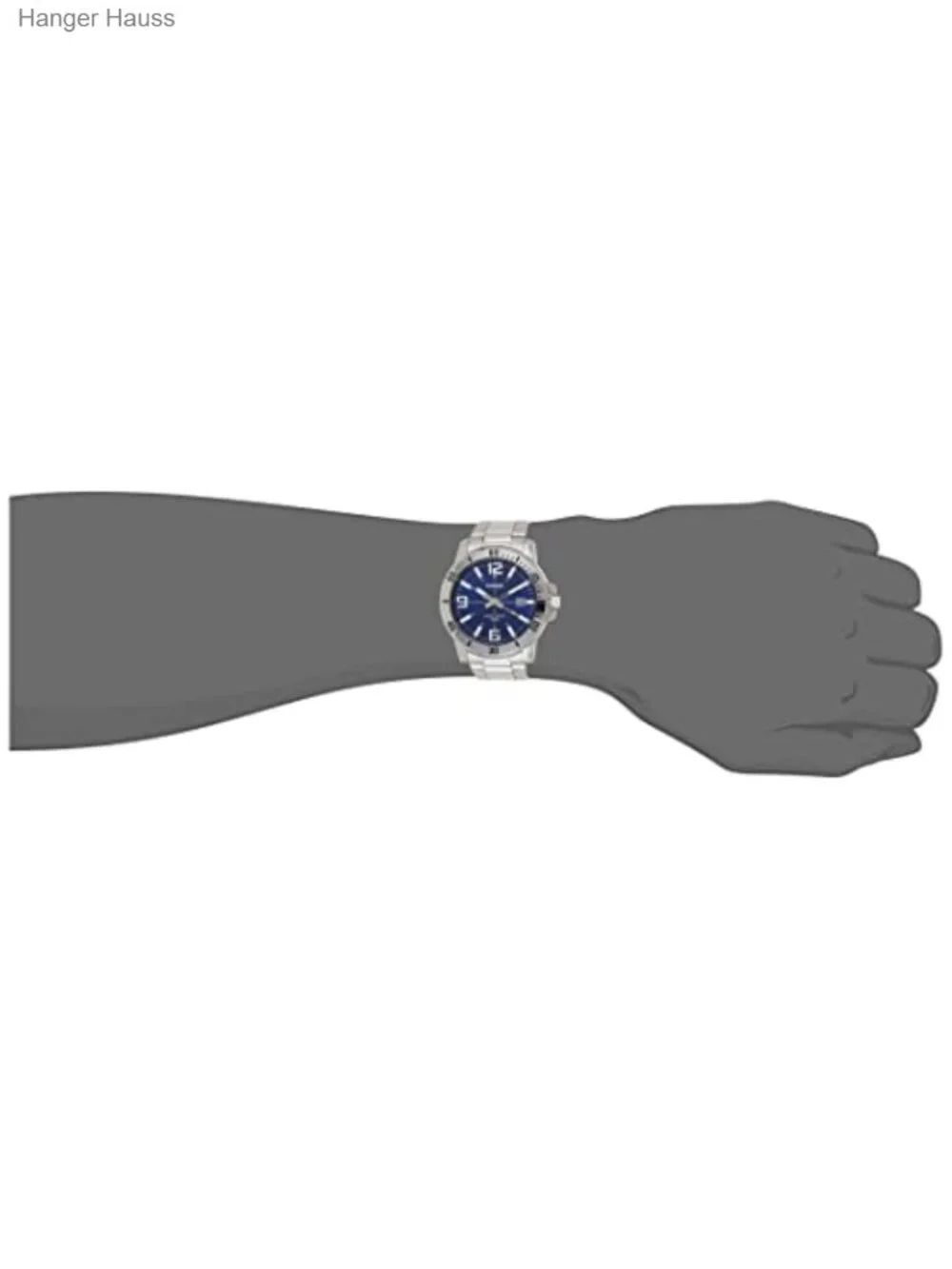 Men's Diver Style Stainless Steel Watch with Date Display